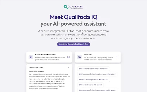 Qualifacts iQ ডাউনলোড করুন – মানসিক স্বাস্থ্যের জন্য সেরা AI টুল - Screenshot 1