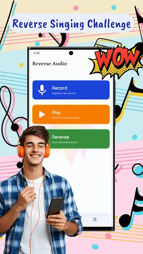 Reverse Audio: Reverse Singing ডাউনলোড করুন – সেরা অডিও রিভার্স অ্যাপ - Screenshot 1